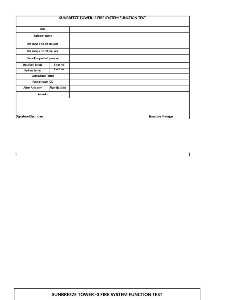 Fire System Test | PDF