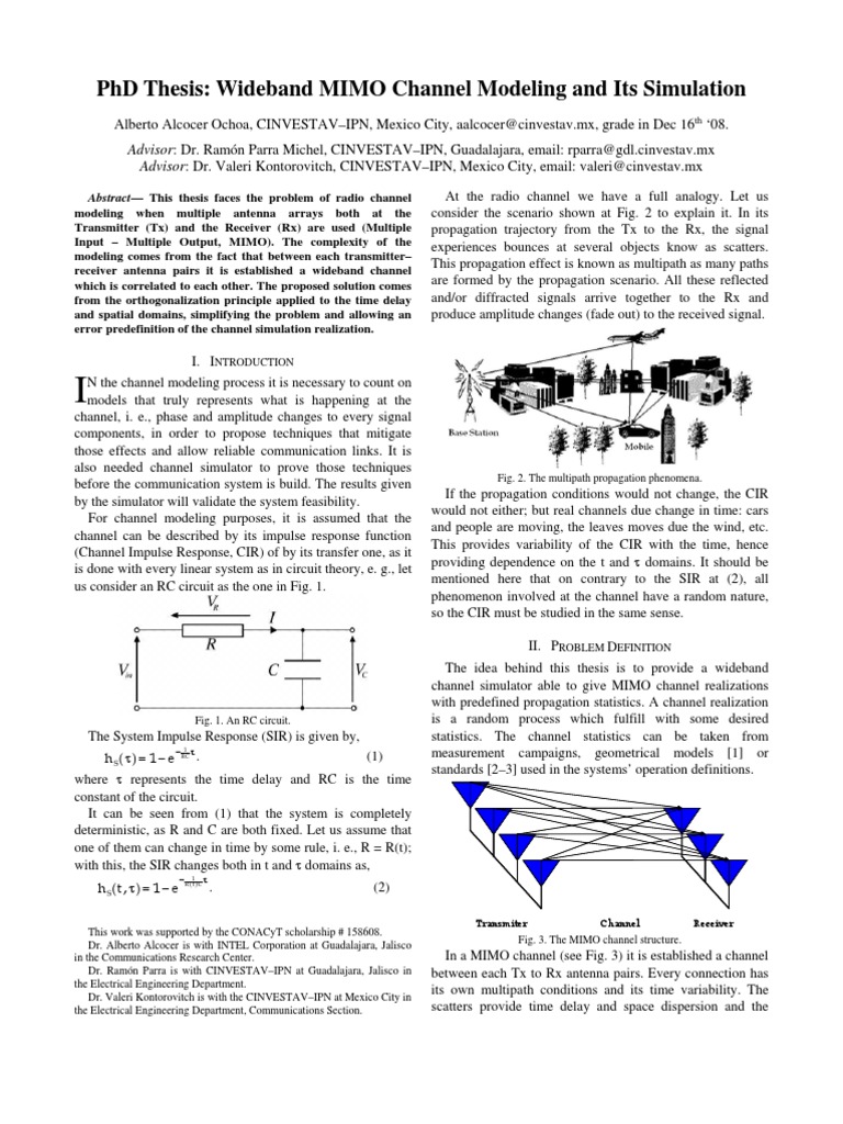 MIMO Channel Modeling and Simulation | PDF | Mimo | Telecommunications ...