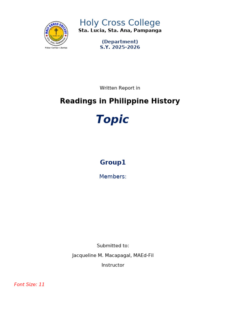 Written Report Template | PDF