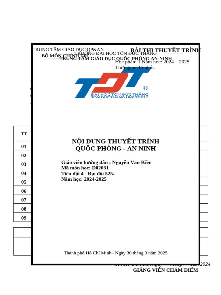 Thuyet Trinh | PDF