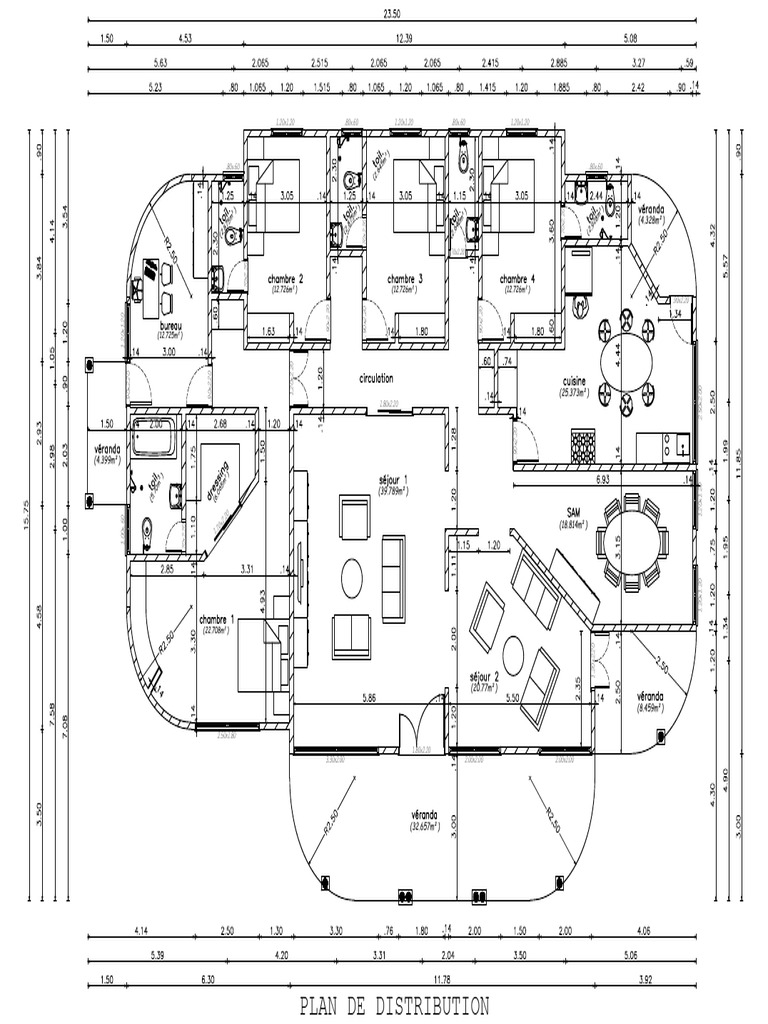 Dimensions et plan de distribution détaillés | PDF