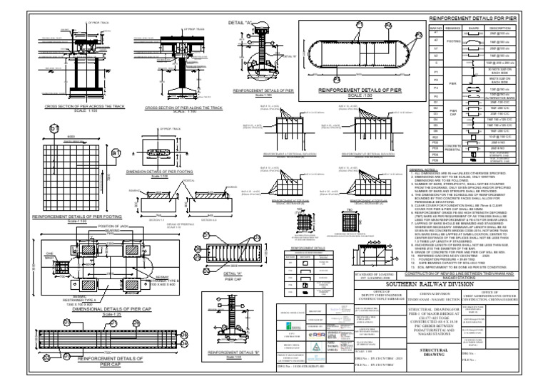 Pier Reinforcement Details for Bridge | PDF | Chess | Chess Theory