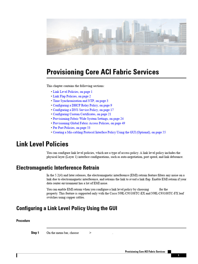 Core ACI Fabric Services Provisioning Guide | PDF | I Pv6 | Computer ...