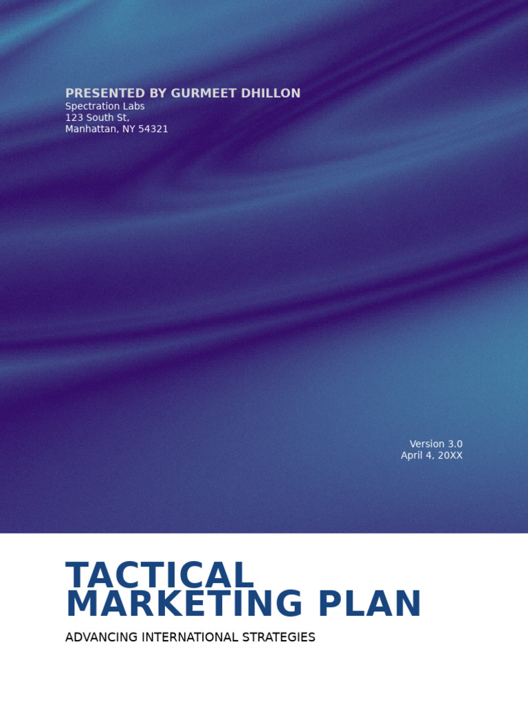 Tactical Business Marketing Plan | PDF | Marketing | Business