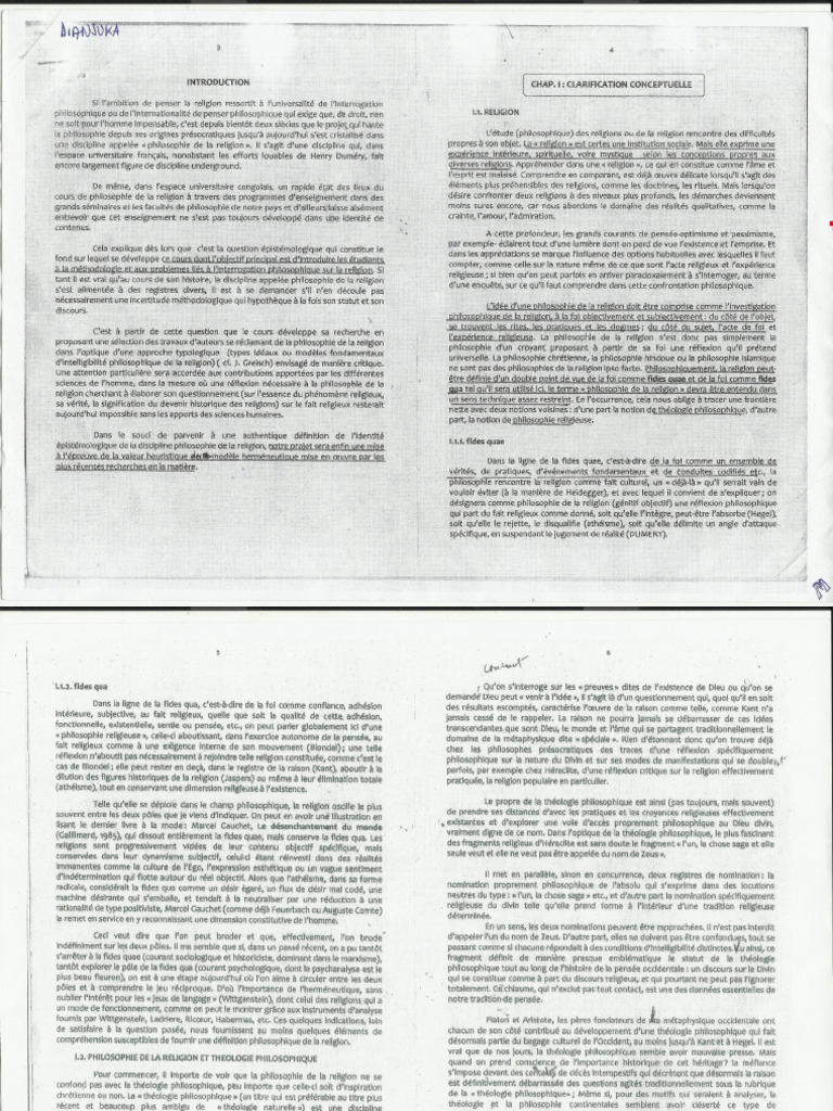 Cours Philo de La Religion Sam | PDF