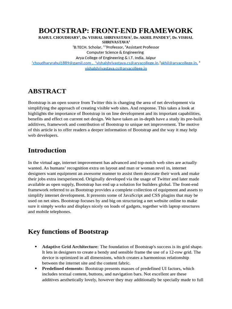 Final Paper 1 Rahul Choudhary | PDF | Bootstrap (Front End Framework ...