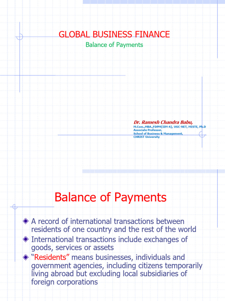 Understanding Balance of Payments | PDF | Capital Account | Balance Of ...