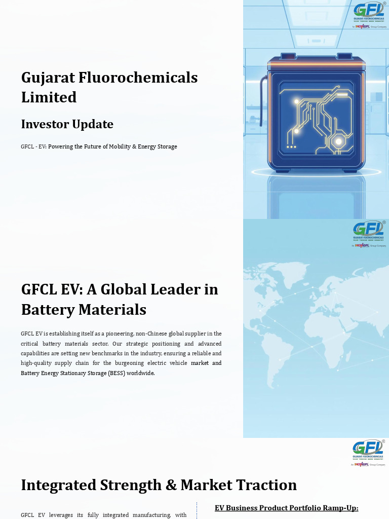GFCL EV: Leading Battery Materials Supply | PDF | Lithium Ion Battery