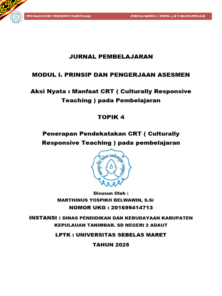 Penerapan Culturally Responsive Teaching | PDF
