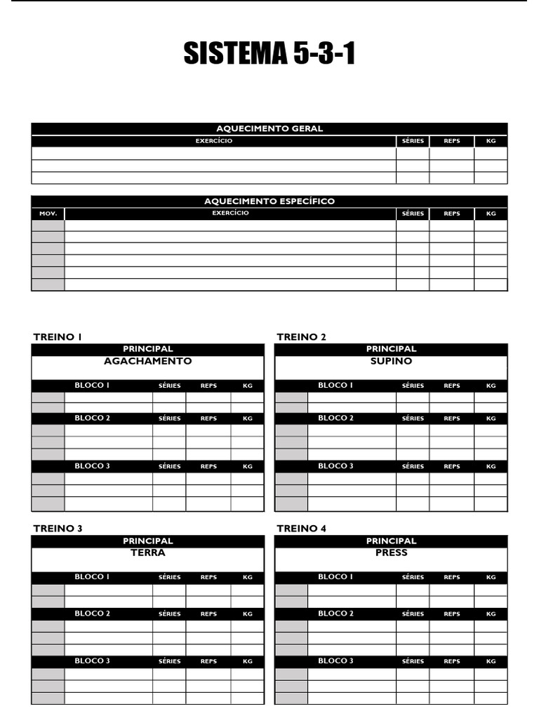 5/3/1 Workout Plan Overview | PDF