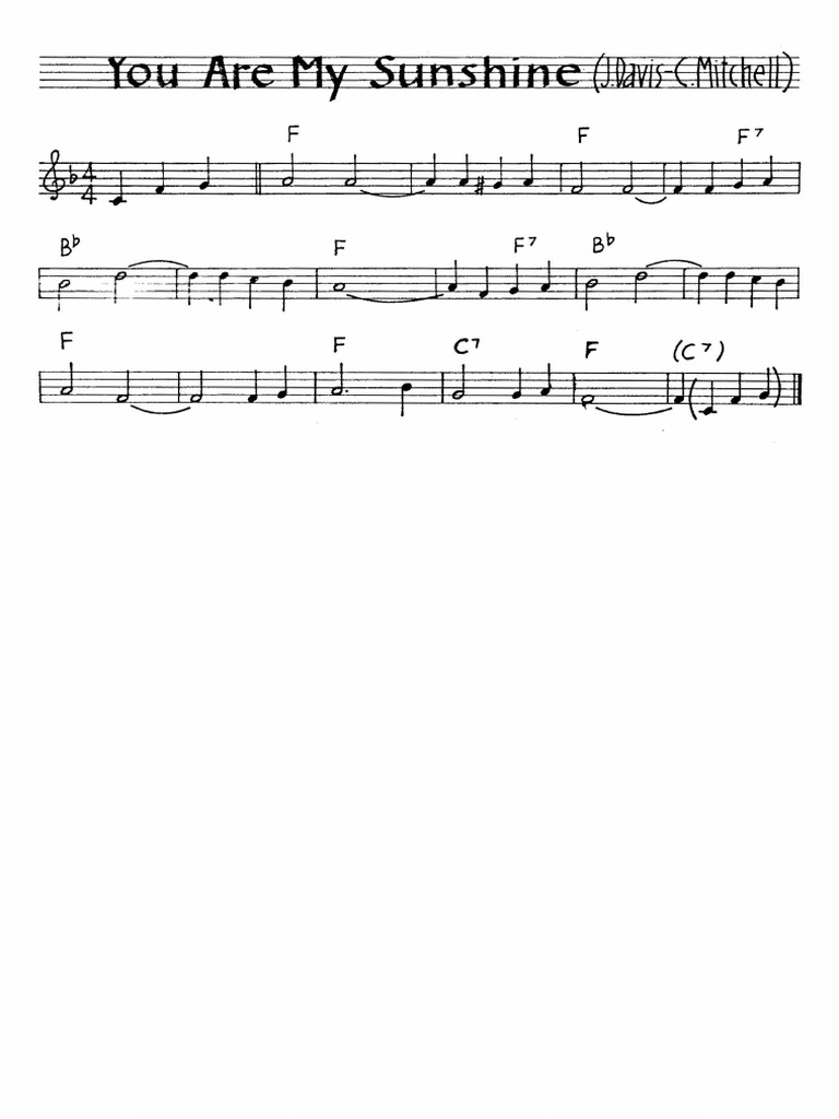 You Are My Sunshine | PDF