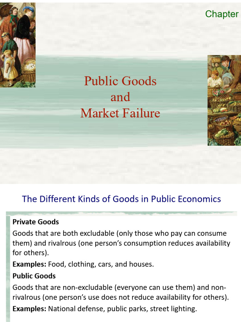Understanding Public Goods and Market Failure | PDF | Public Good | Goods