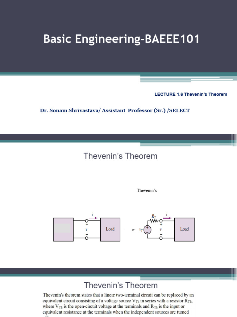 Thevenin's Theorem Explained | PDF | Electrical Network | Electrical ...