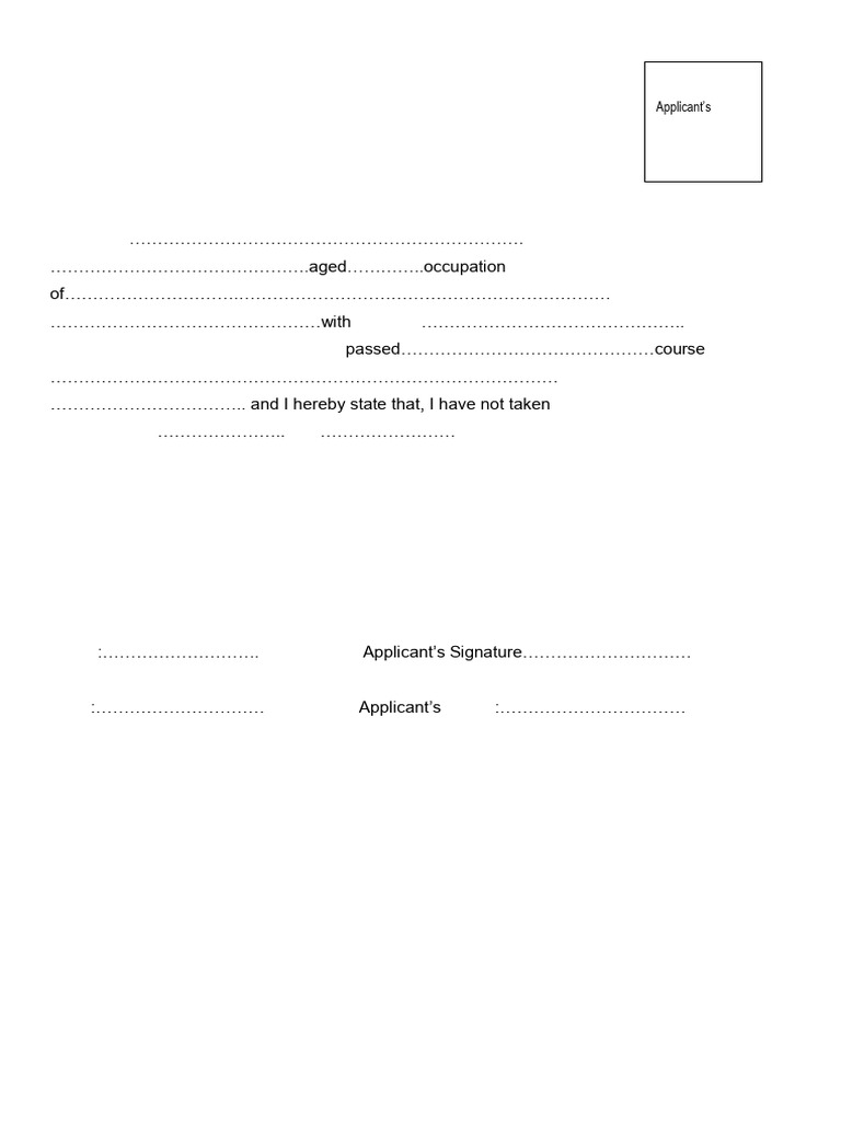 GAP Certificate Self-Declaration Form | PDF