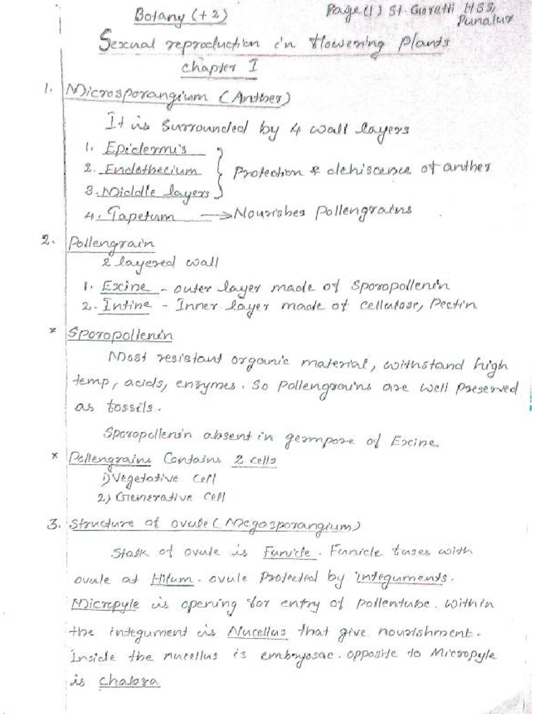 Plus Two Botany Capsule Notes Compressed | PDF