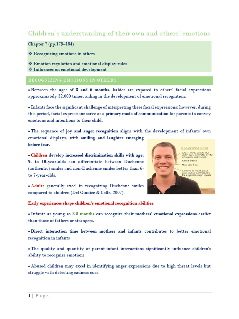 Children's Emotional Recognition and Regulation | PDF | Emotions ...