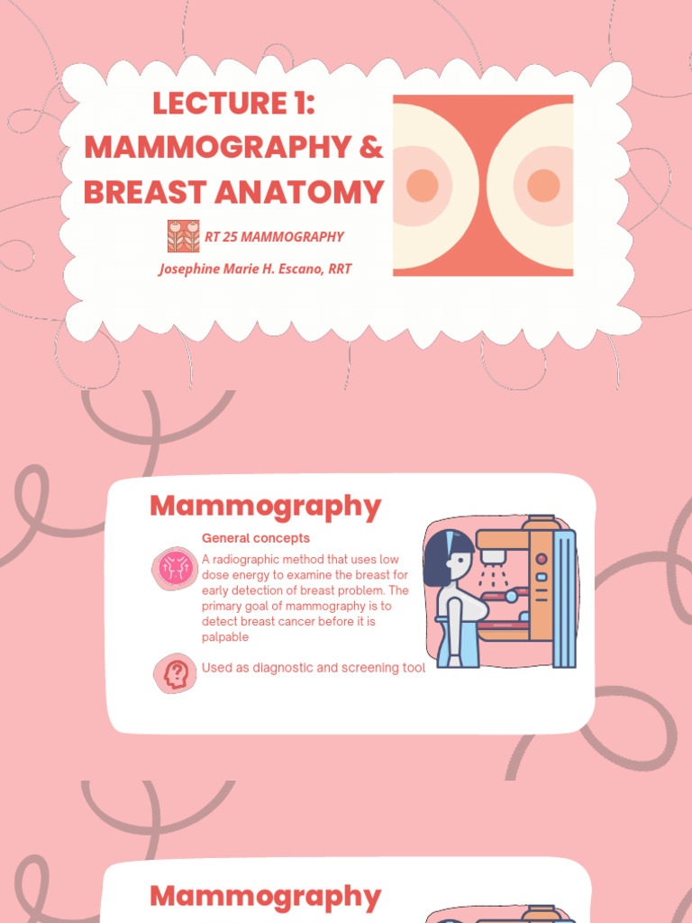 Breast Anatomy and Mammography Overview | PDF | Breast | Mammography