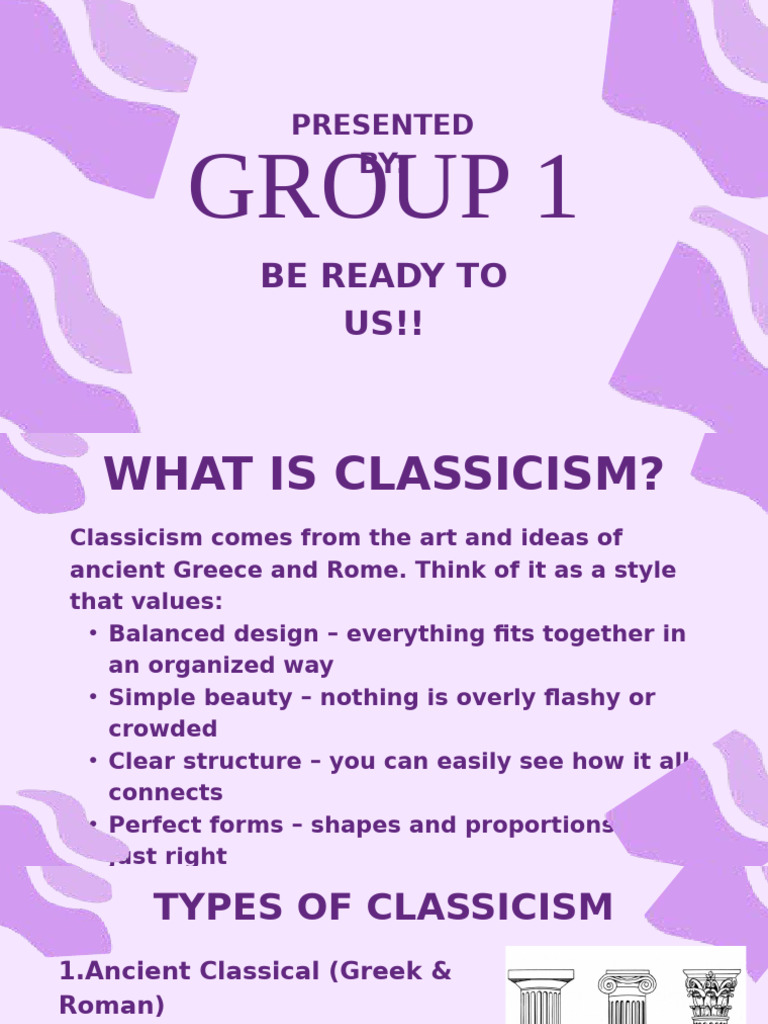 Purple Abstract Group Project Presentation | PDF | Classicism | Pride ...