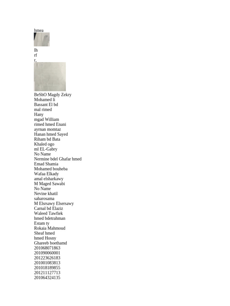 List of Names and IDs | PDF
