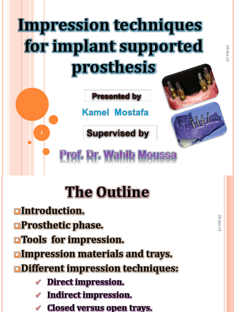 Impression Techniques For Implant Supported Prosthesis | PDF | Dental ...