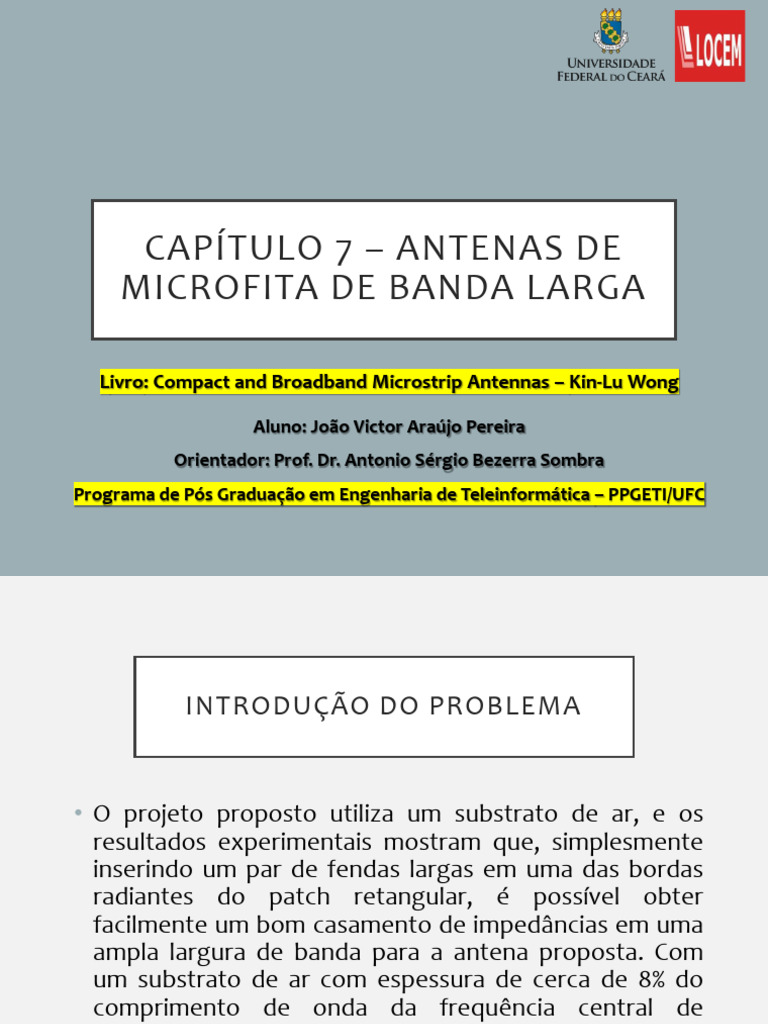 Antenas de Microfita: Projeto e Resultados | PDF | Fenômenos físicos
