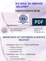 CUSTOMER ROLE IN SERVICE DELIVERY
