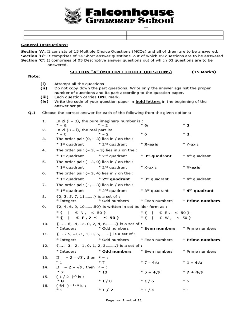 (Mathematics IX) Practice Paper | PDF | Triangle | Circle