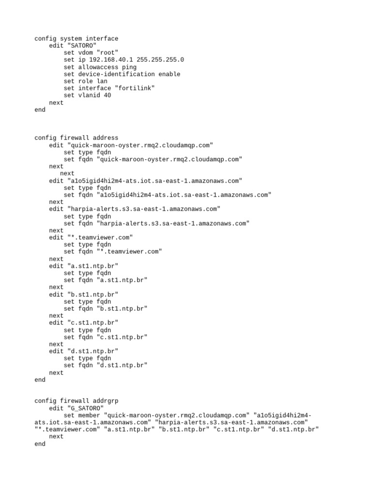 Fortinet Firewall Configuration Guide | PDF