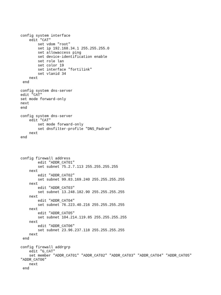 Fortinet Firewall Configuration Guide | PDF