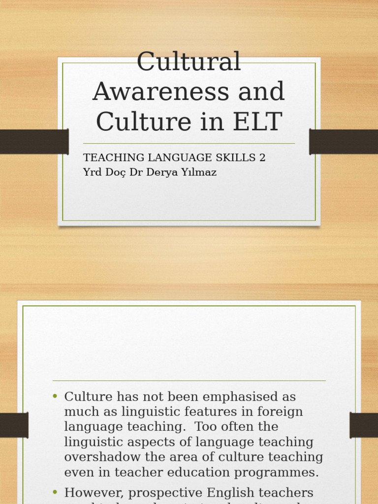 Teaching Culture in English Language Education | PDF | Learning ...