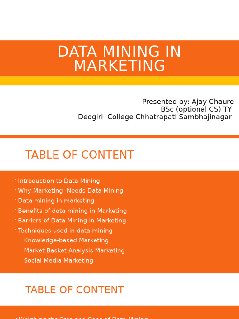 Data Mining's Role in Marketing Insights | PDF | Marketing | Data Mining
