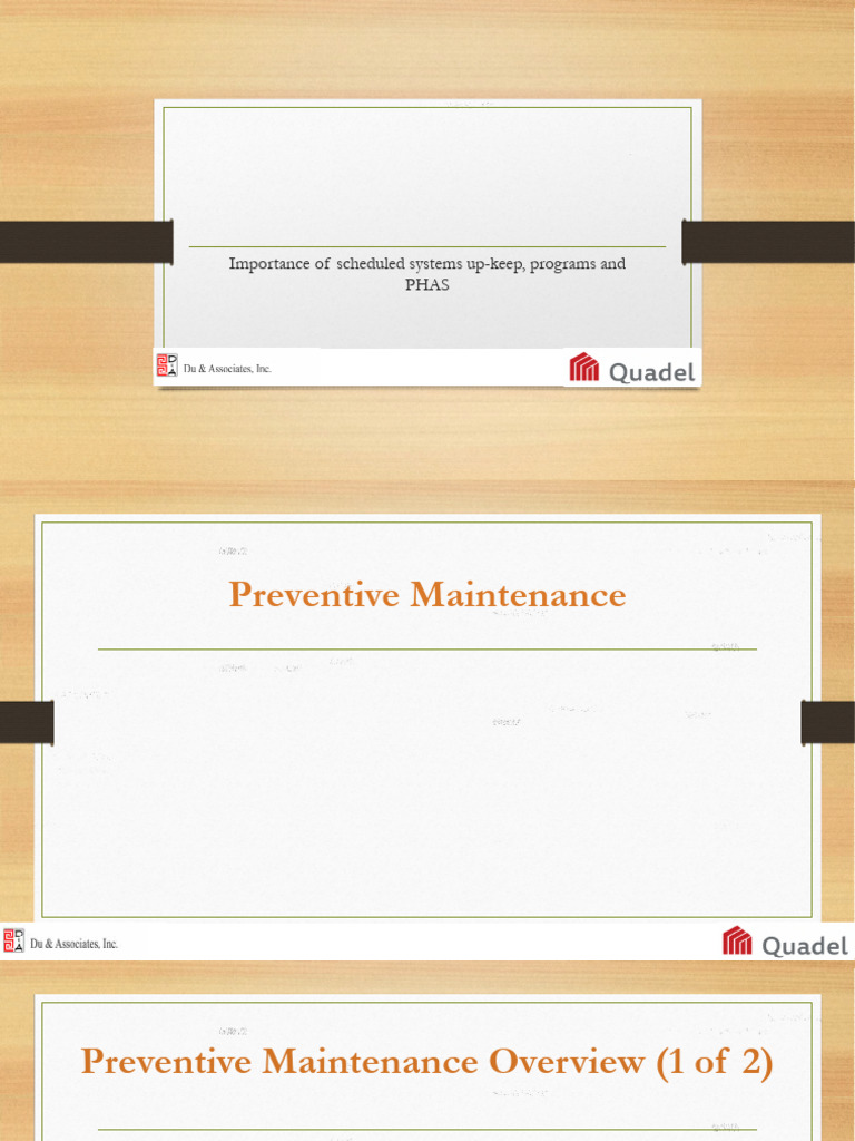 PHA Preventive Maintenance Strategies | PDF | Occupational Safety And ...