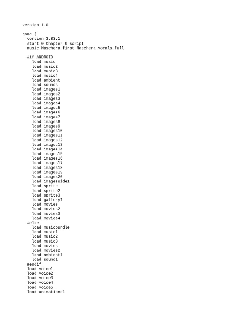 Game Version 3.83.1 Resource Load | PDF