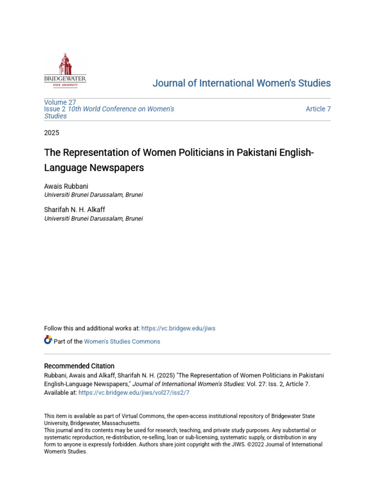 The Representation of Women Politicians | PDF