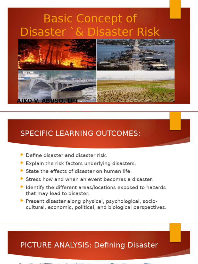 1 Basic Concept of Disaster & Disaster Risk | PDF | Emotions | Natural ...