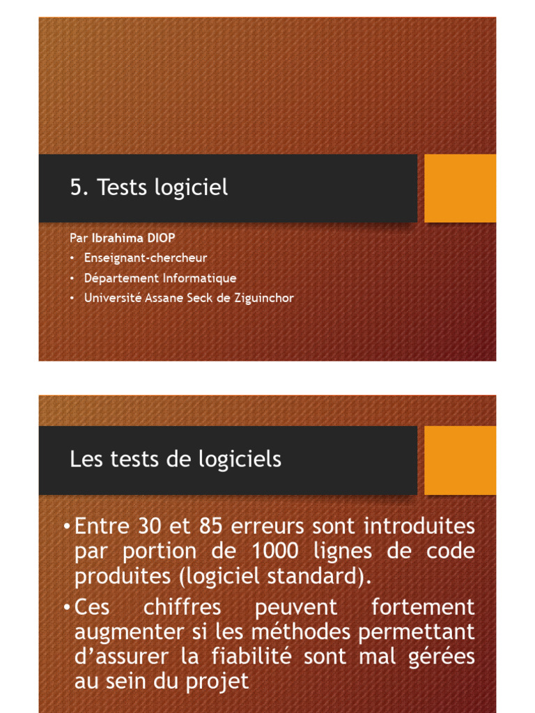 Guide des Tests Logiciels et Méthodes | PDF | Test de logiciel ...