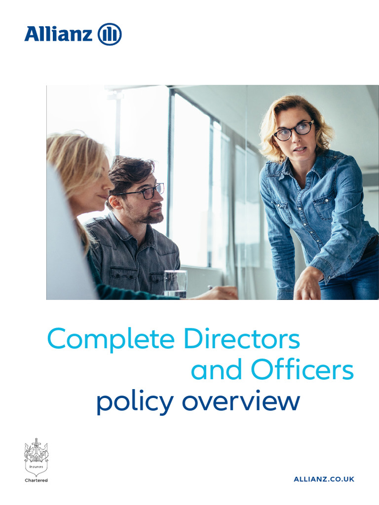 Complete D and o Policy Overview - Acom4289 - 8 0921 | PDF | Insurance ...