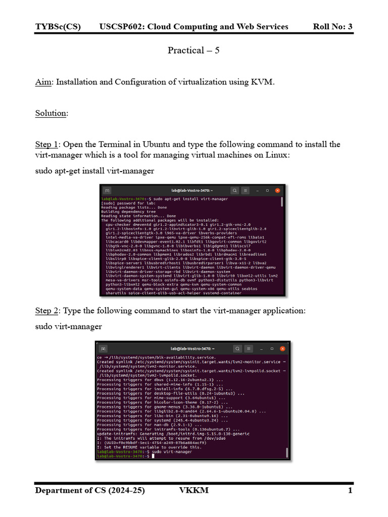 KVM Virtualization Setup Guide | PDF