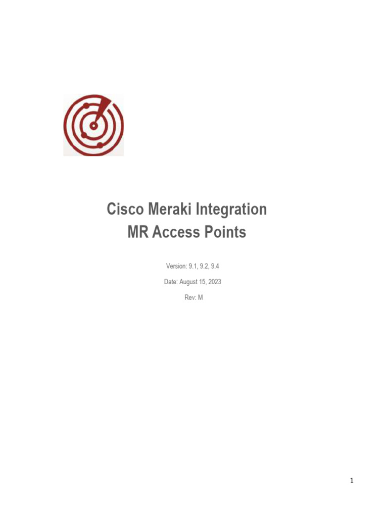 Cisco Meraki MR Access Points v9 | PDF | Radius | Proxy Server