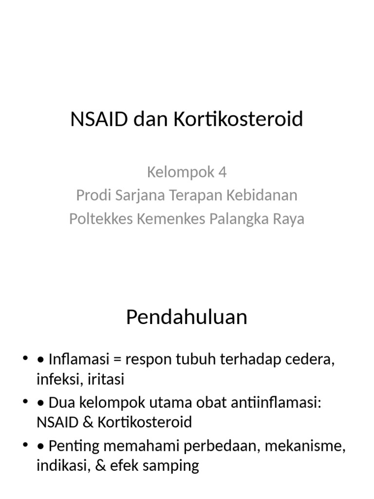 NSAID Dan Kortikosteroid | PDF