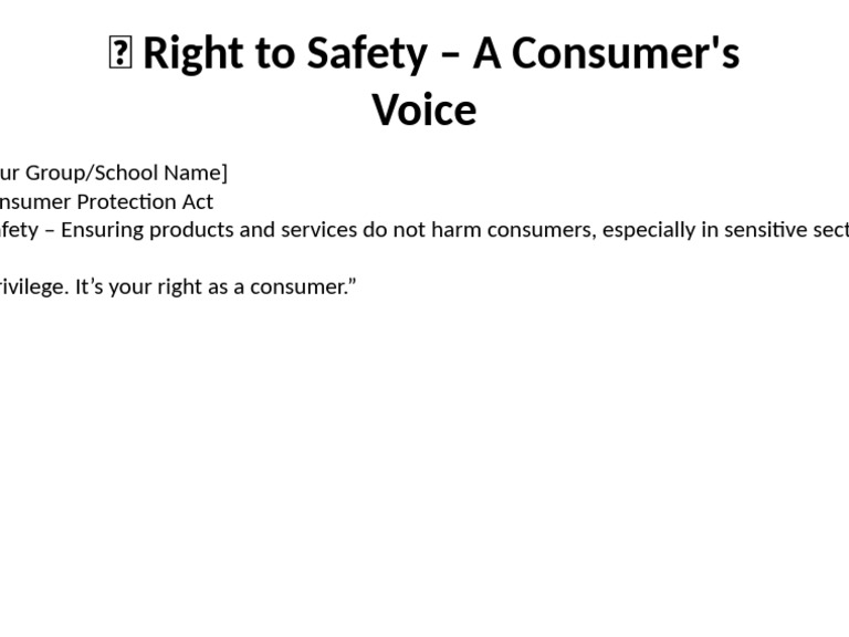 Right To Safety Skit Intro | PDF