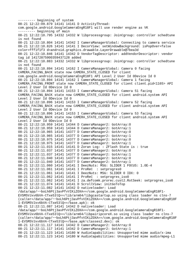 Log Cat 1755750130640 | PDF | Computing | Computer Programming