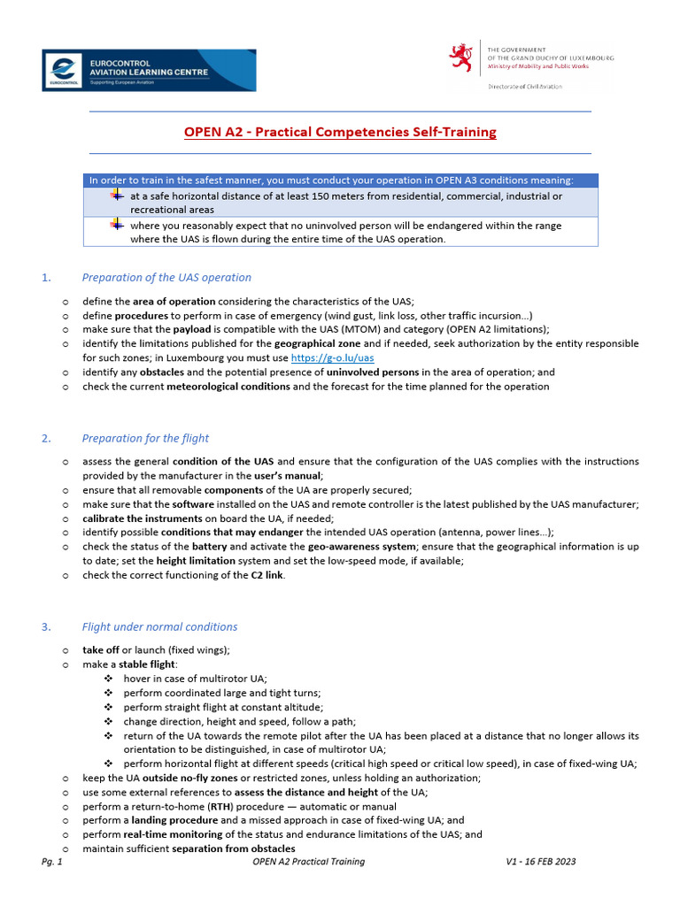 Pratical Training Checklist | PDF | Unmanned Aerial Vehicle | Fixed ...