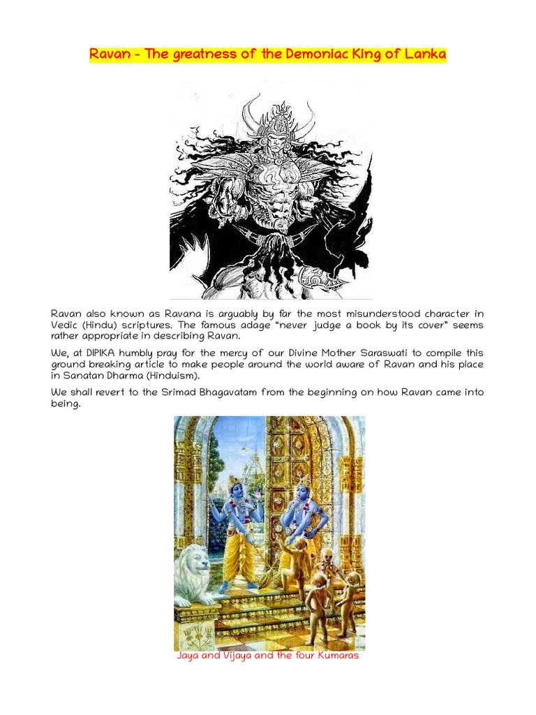 Ravan The Greatness of The King of Lanka | PDF | Sita | Hindu Gods