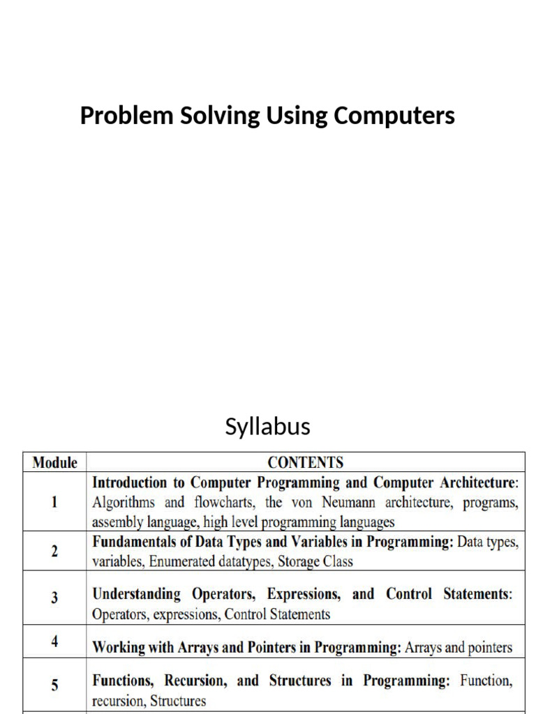 1-Von Neumann Architecture, Programs, Assembly Language, High Level ...