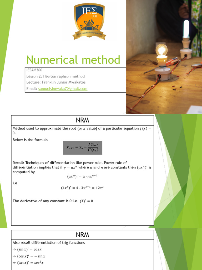 Newton-Raphson Method Explained | PDF | Equations | Derivative
