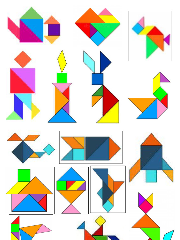 Base para Figuras Com Tangram | PDF