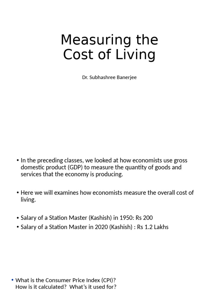 Understanding the Consumer Price Index | PDF | Cost Of Living ...