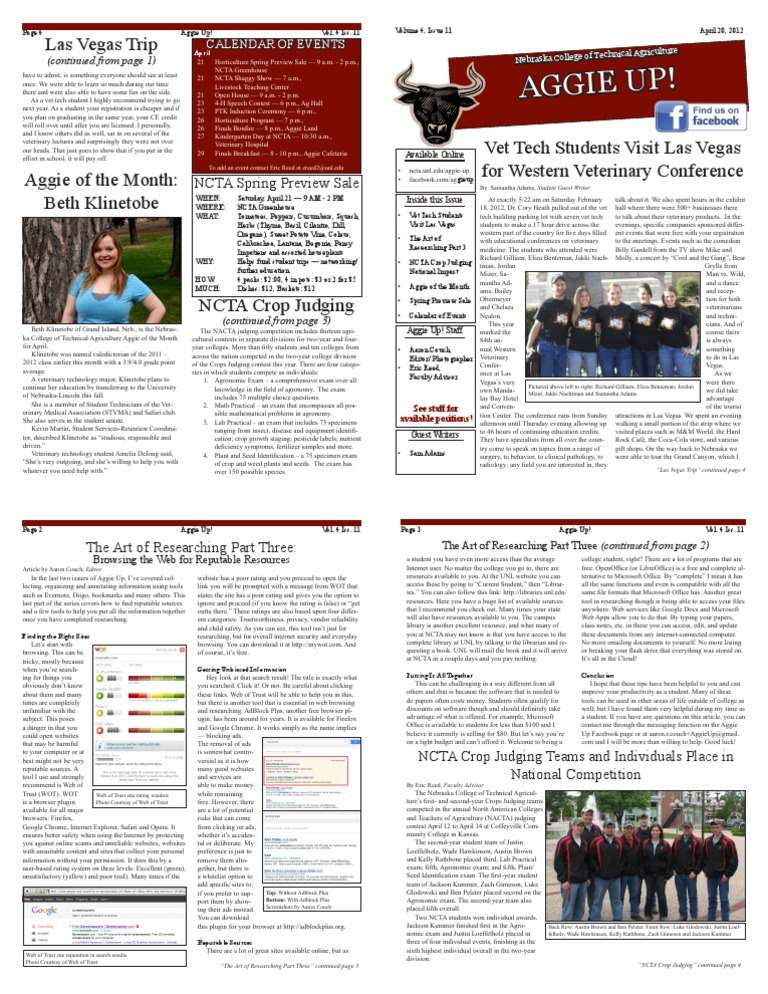 NCTA Vet Tech Highlights & Events | PDF | Web Browser | Computing