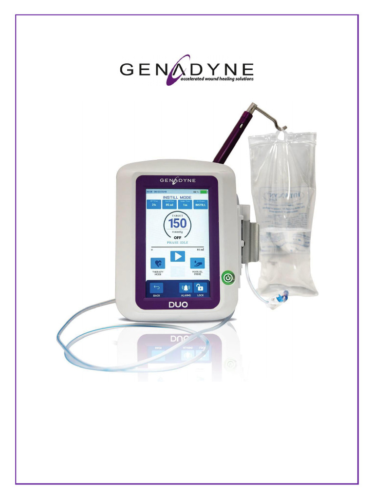 Genadyne Duo NPWTi User Manual | PDF | Wound | Bleeding